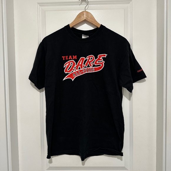 Vintage D.A.R.E All Stars Unisex Tee. Size Medium  True Black with Red and White - Picture 1 of 7